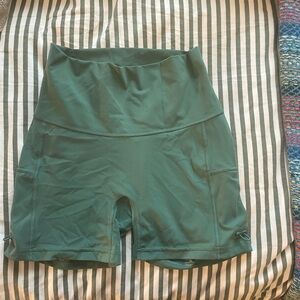 Green Gymshark shorts, size small.